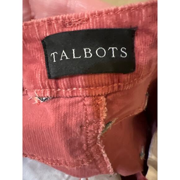 Talbots Stretch Corduroy Straight Leg Mallard Embroidered Pants Size 4 Petite - Picture 8 of 9